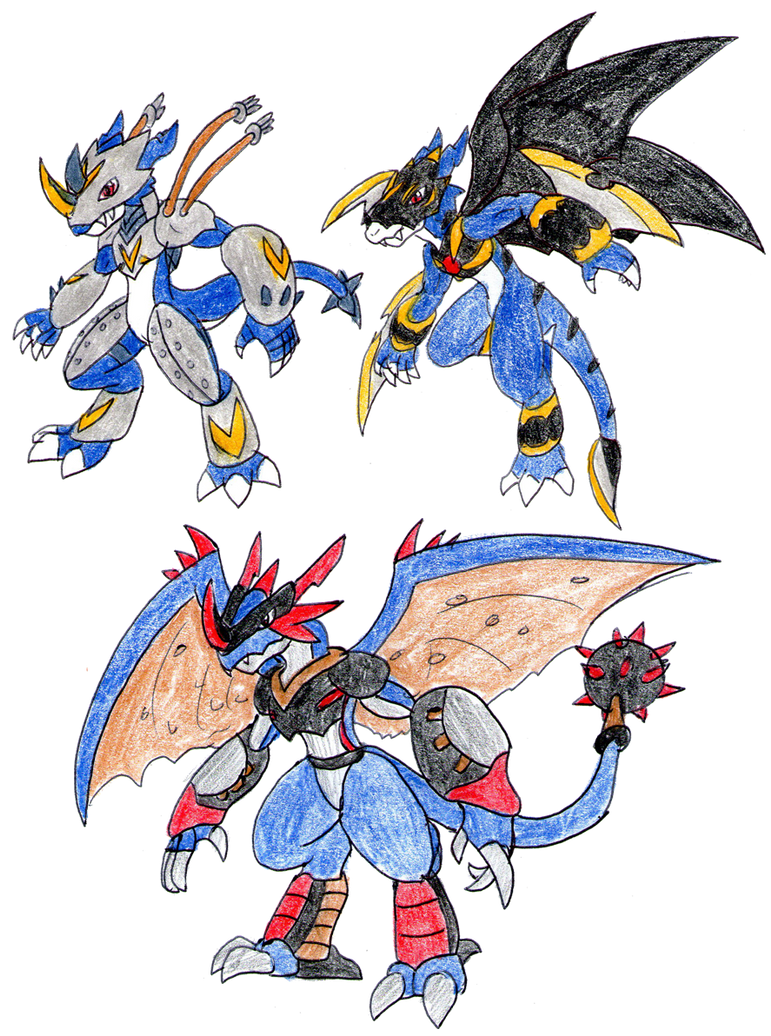 Veemon Evolutions by MegaloRex on DeviantArt