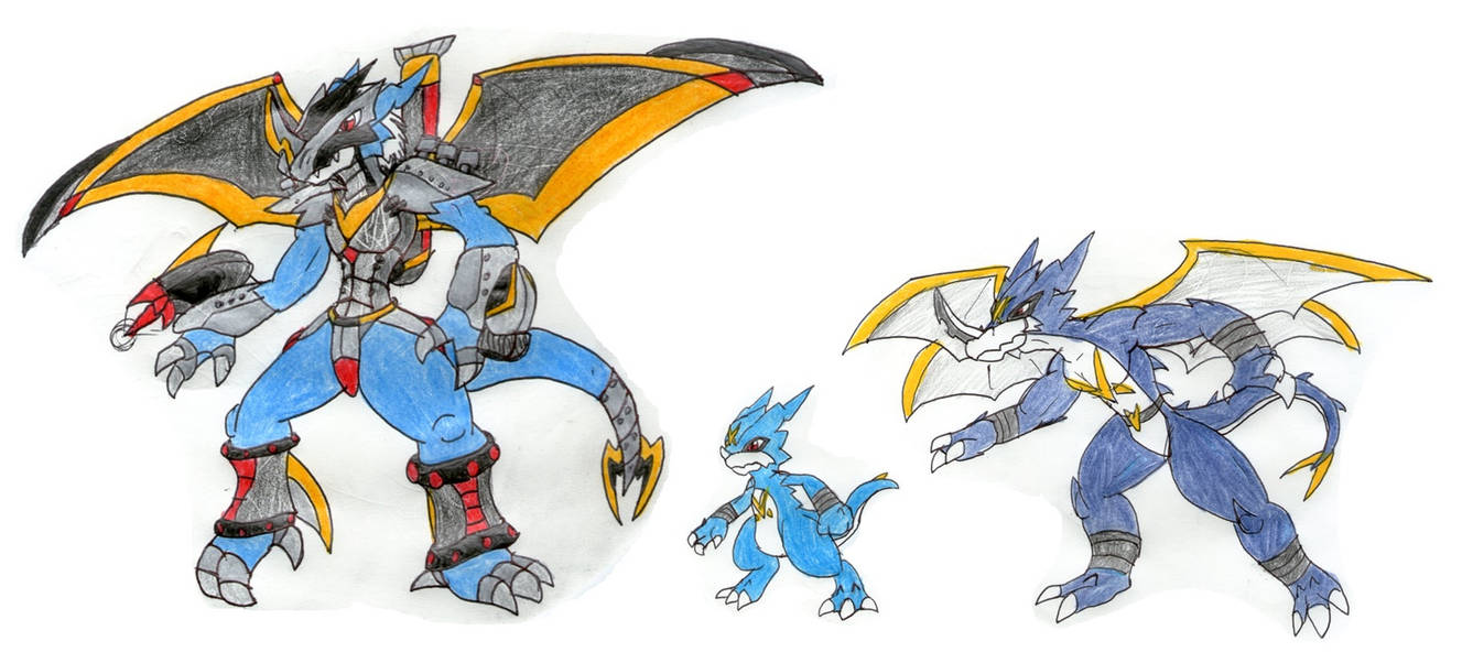 Veemon Evolutions 02 by MegaloRex on DeviantArt Veemon Evolutions 02 by MegaloRex on DeviantArt