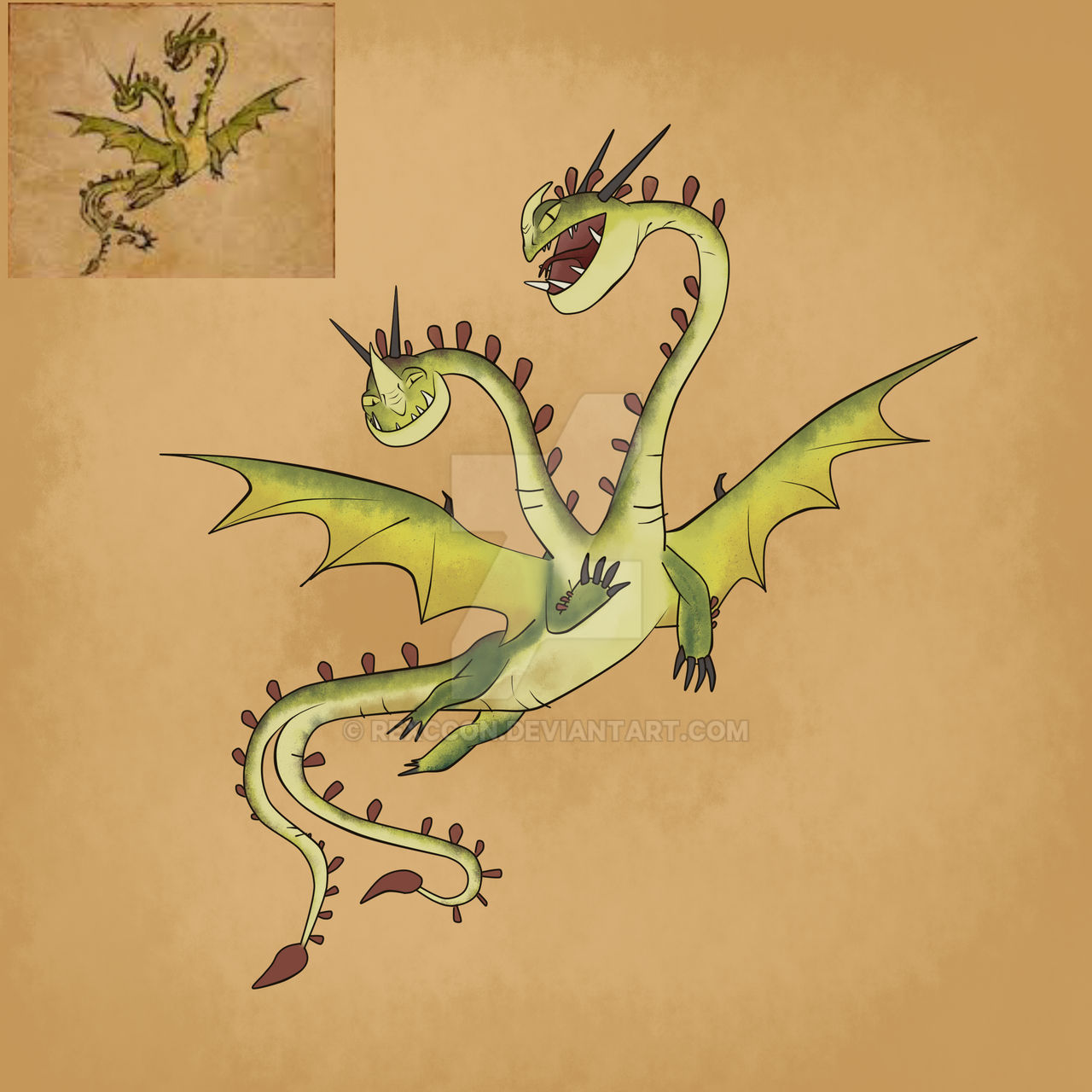 Hideous Zippleback by rexccon on DeviantArt