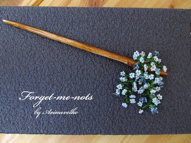 Hairstick 'Forget-me-nots'