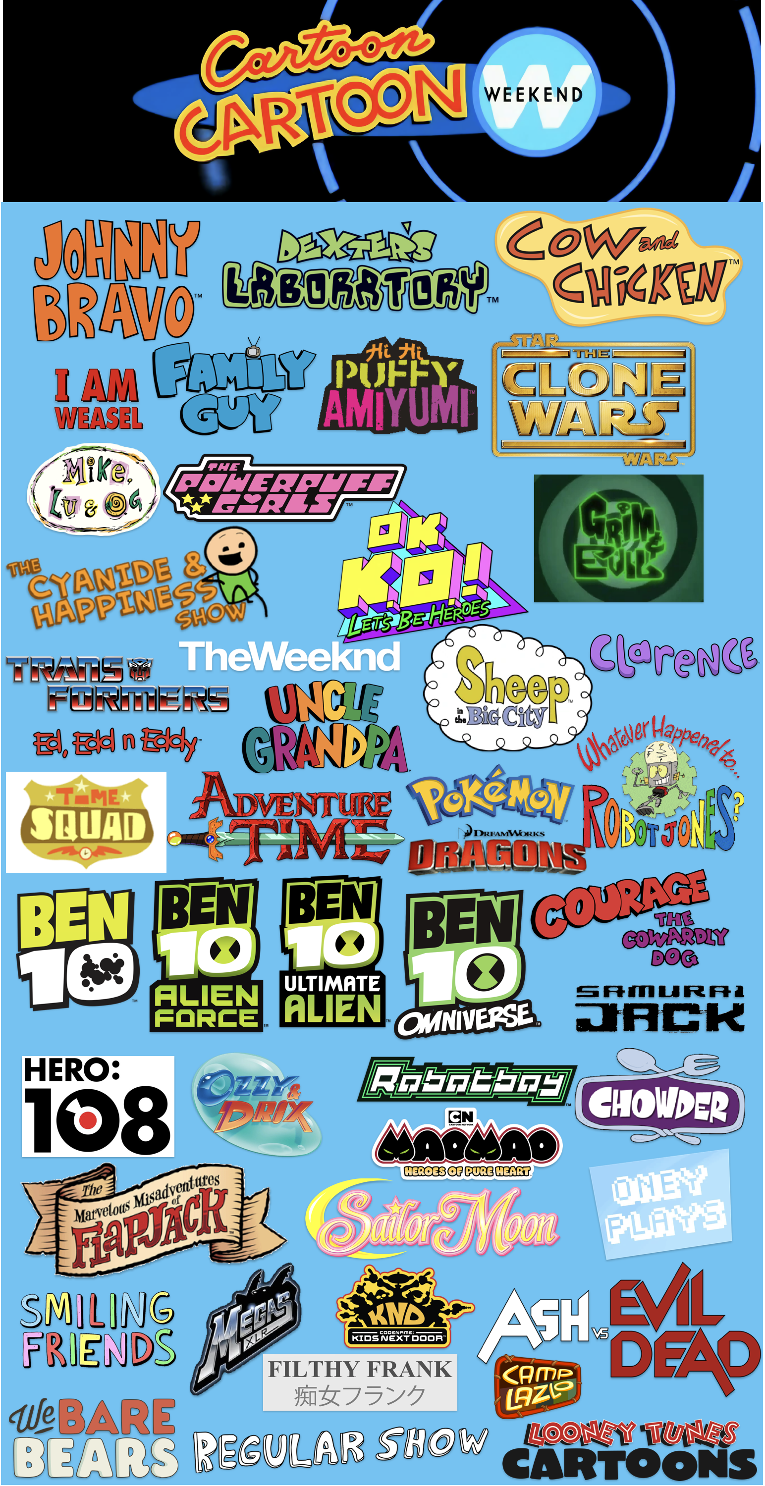 Program Lineup Full Deviantart Cartoon Cartoon Weekend Fan Lineup by M4tthew-Ess on DeviantArt