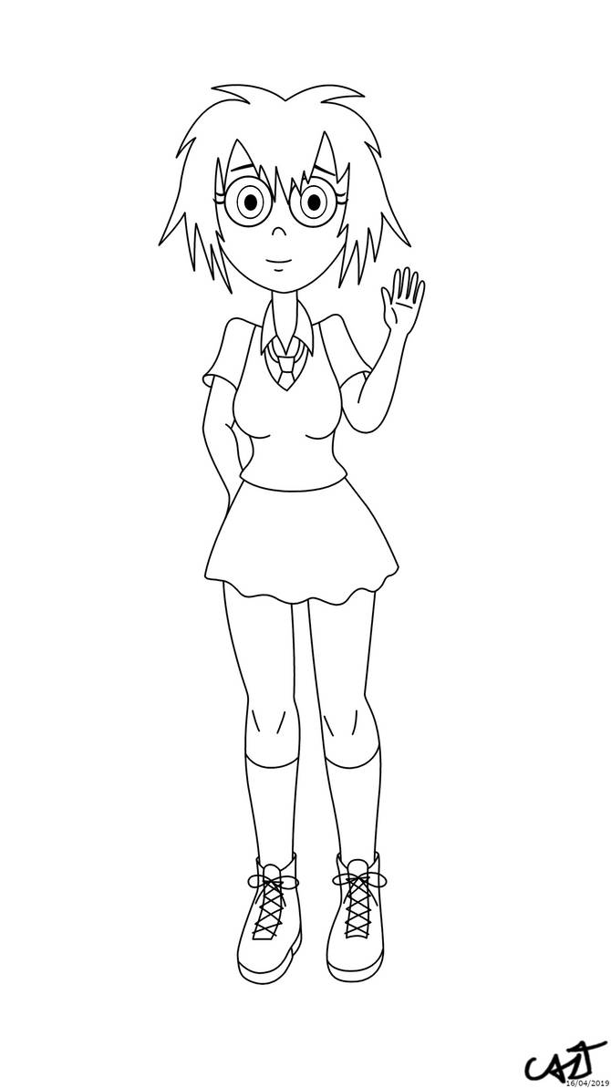 Lineart: Peni Parker by theCAZTman