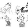 My little quick drawing of Popeye characters