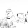 Family Guy - Peter, Brian and Kitara drinking