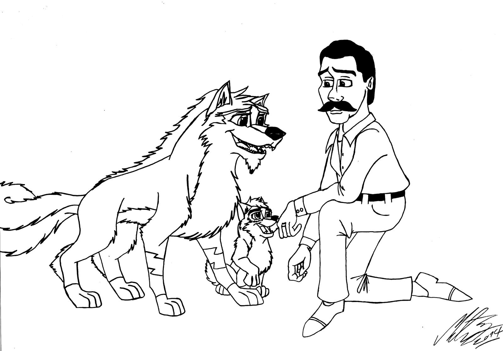 Kitara the wolfhound - Fang and his father