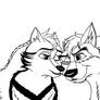 Kitara the wolfhound - Anya and Fang