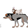 Kitara the wolfhound - Kitara and Amos