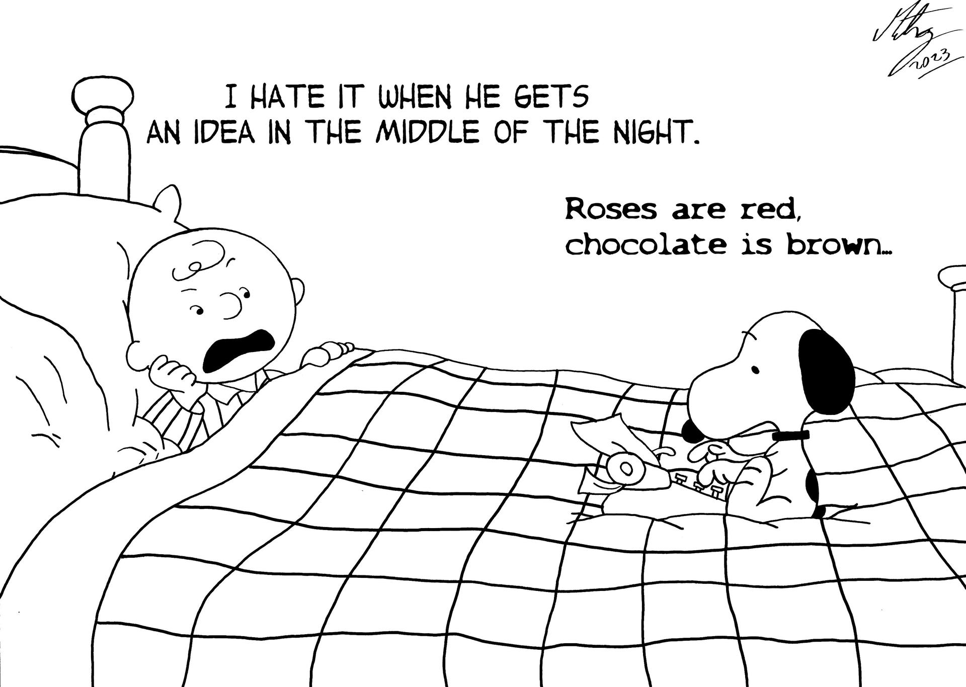 Peanuts - Snoopy Typewriting at Night by MortenEng21 on DeviantArt