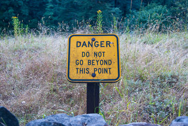 Waterfall Warning Sign