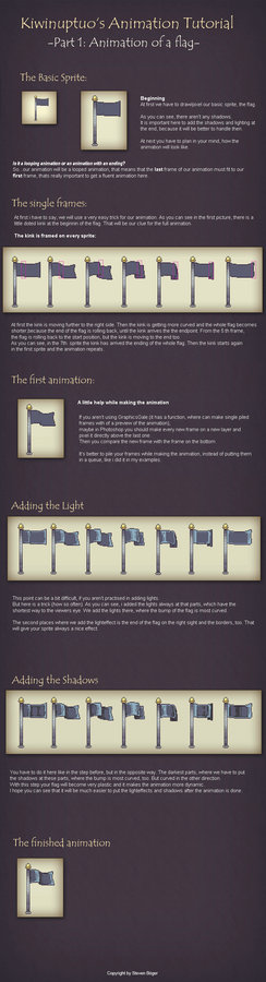 Animation Tutorial 1: Flag By Kiwinuptuo