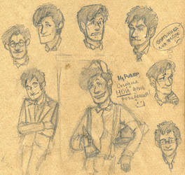 10th and 11th Doctors sketches Part 1