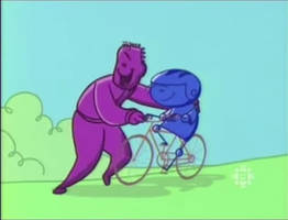 Junior Zap Rides on the Bike