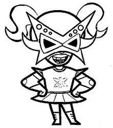 Mucha Lucha Penny Plutonium Coloring Page