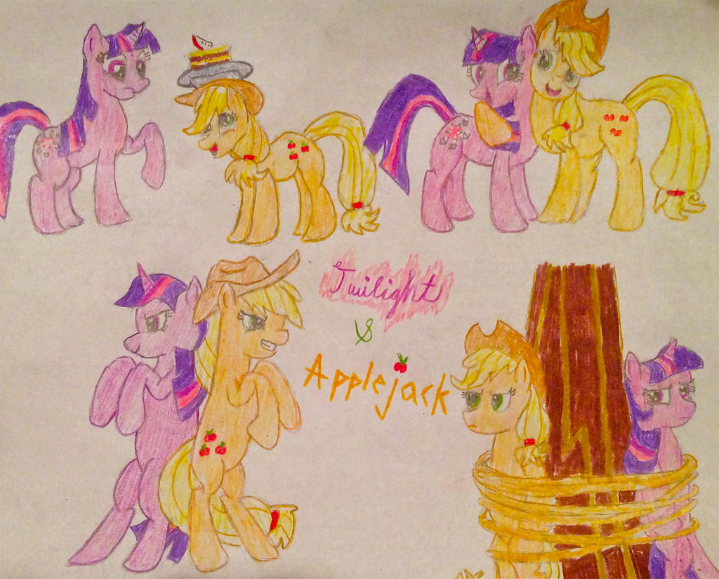 Twilight and Applejack