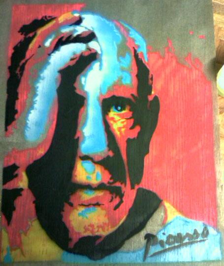 Pablo Picasso Stencil  COLOR