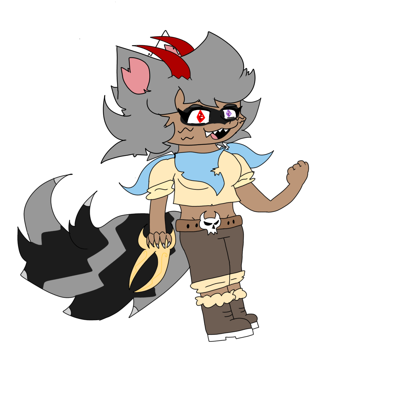 Crystal raccoon the human demon raccoon hybrid by Coolboy2006 on DeviantArt