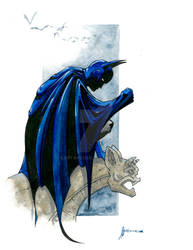 Batman watercolor sketch