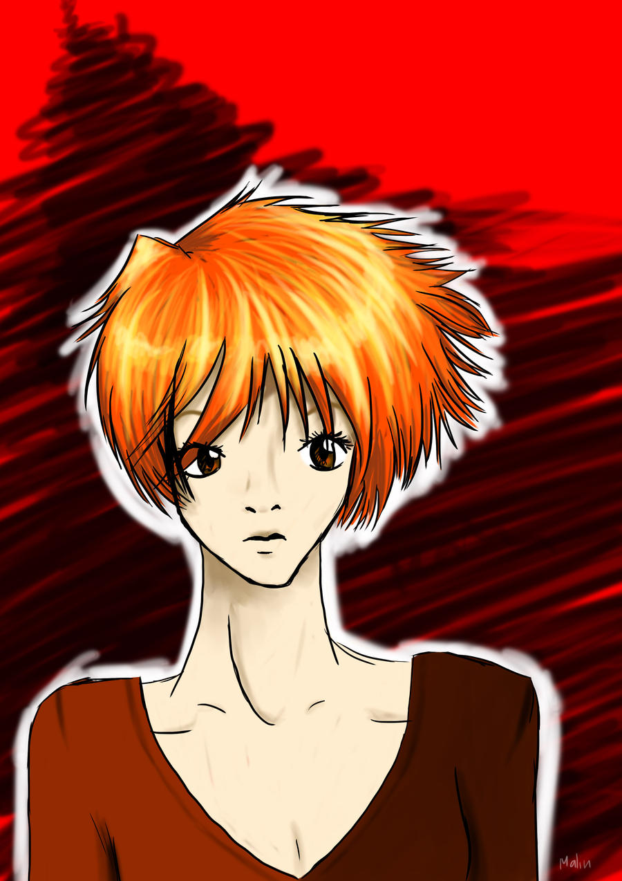 Anime Girls With Short Orange Hair Gambarku
