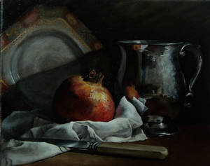 Pomegranate still life