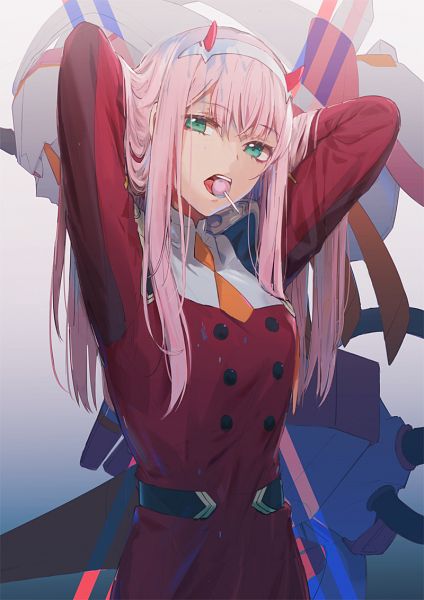 Anime-anime-girls-darling-in-the-franxx-zero-two- by RyuZUy on