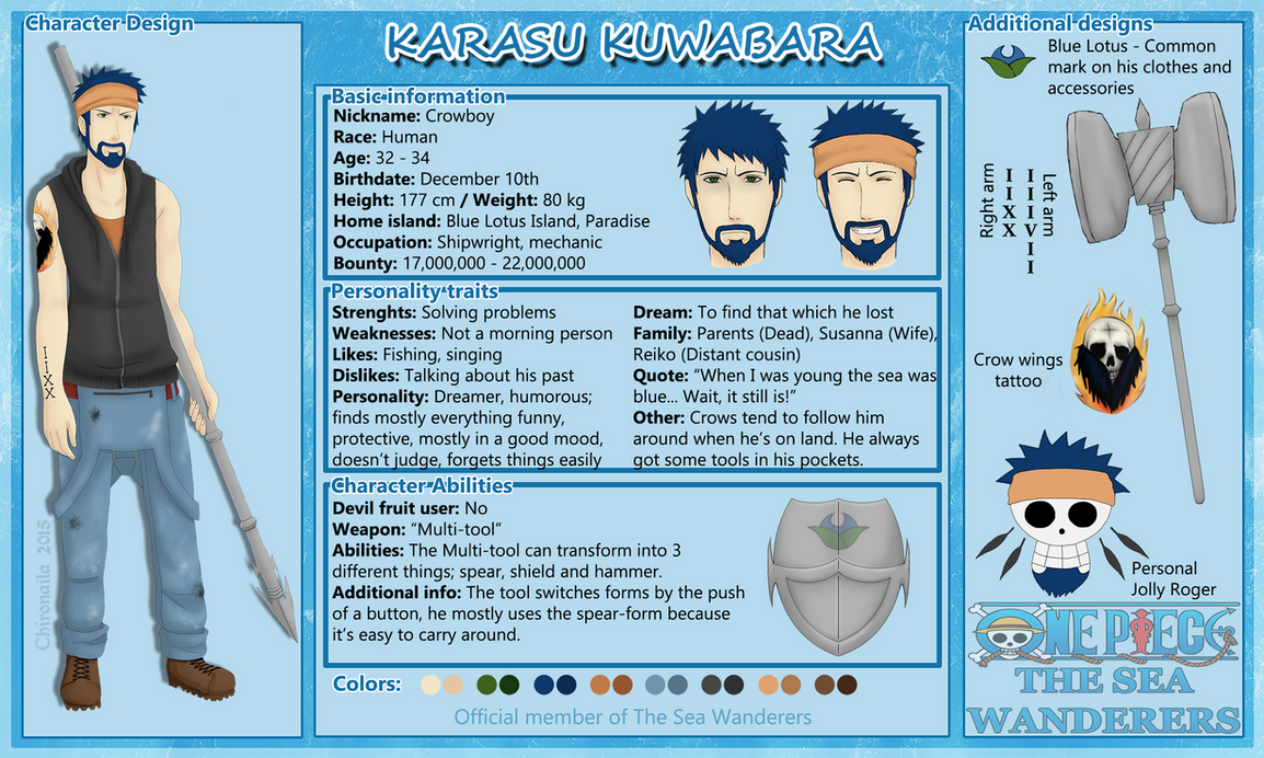 One Piece OC: Karasu Kuwabara - Info by Chironaila on DeviantArt.