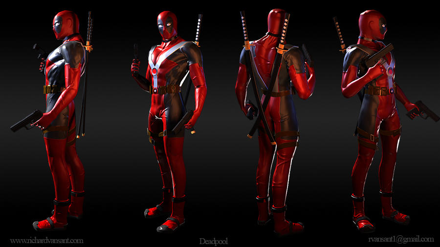 Deadpool 3D Model by xAngryRobotx on DeviantArt