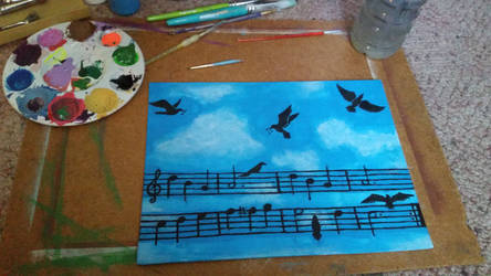 music fly me away.