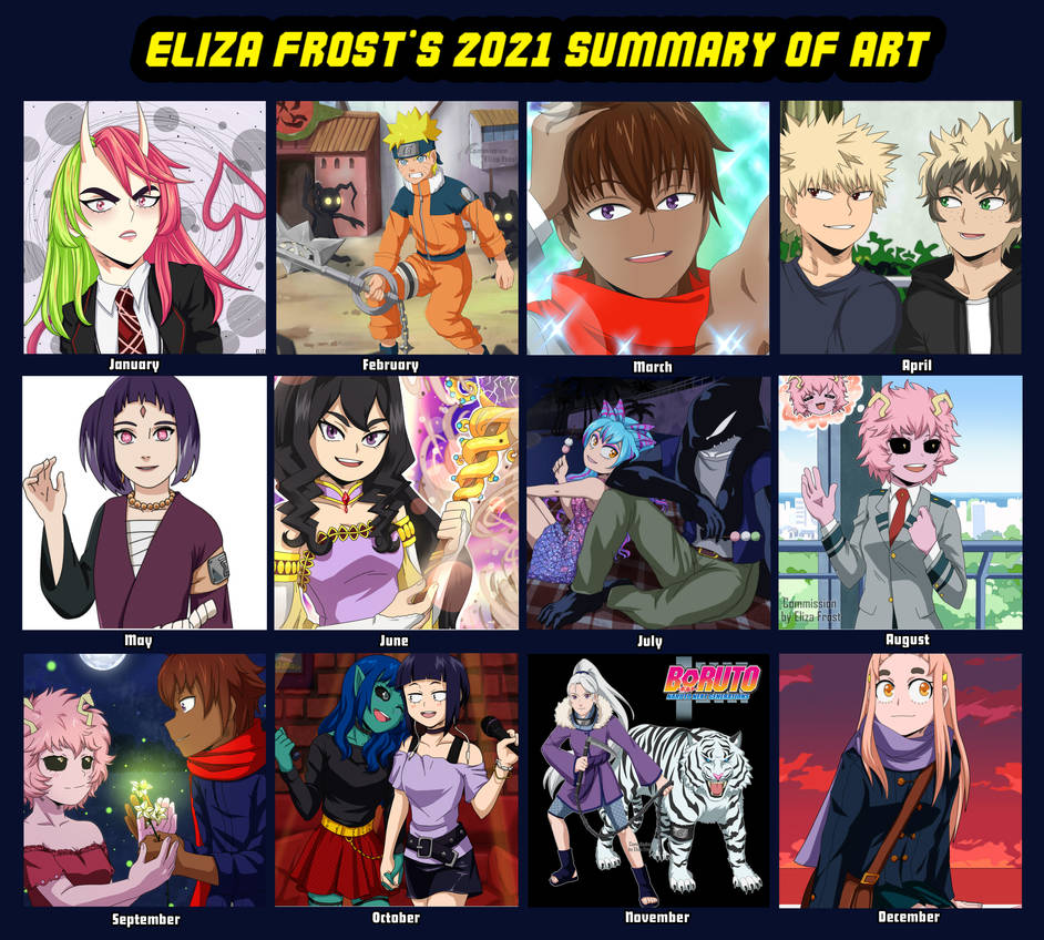 Eliza Frost's 2021 Summary of Art by Eliza-Frost on DeviantArt