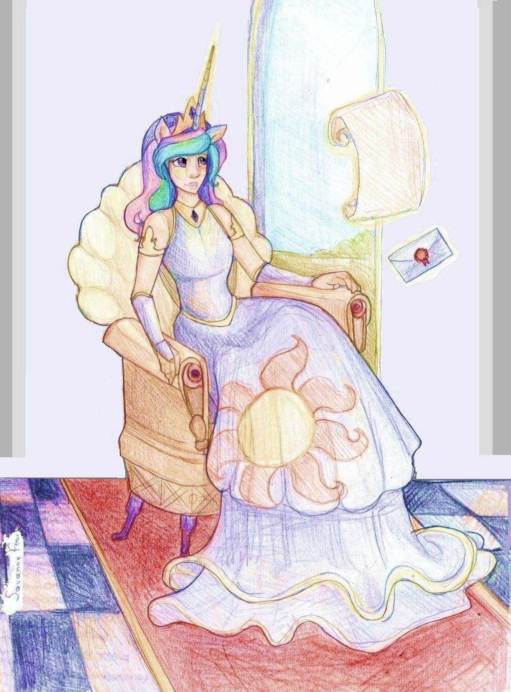 MLP.Princess Selestia.Human version.