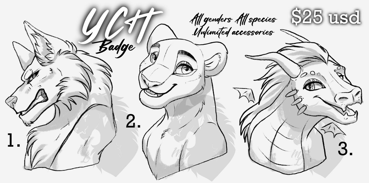 YCH badge any species (OPEN)