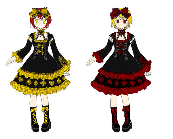 Punk Lolita Cards Suit Dress