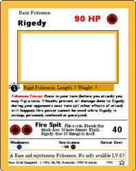 Pokemon Trading Card - Rigedy