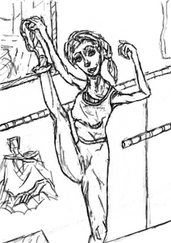 Ballerina Dynamic Figure Study Sketch