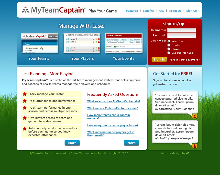 Manage Sports Teams Online