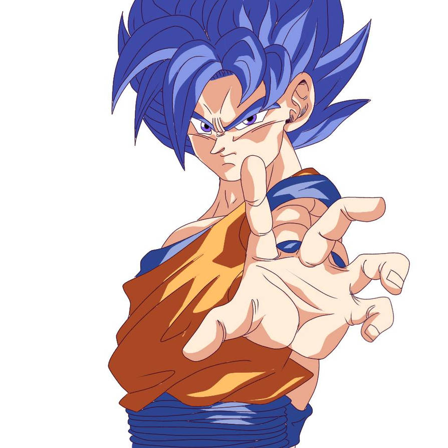 blue evolution goku by FloorSoda on DeviantArt