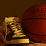 old shoe and basketball