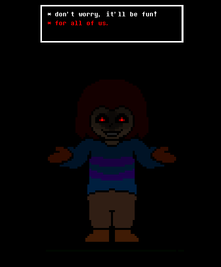 Frisk with dialogue by twocows1 on DeviantArt