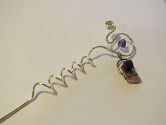 Amethyst Spiral Hairpin