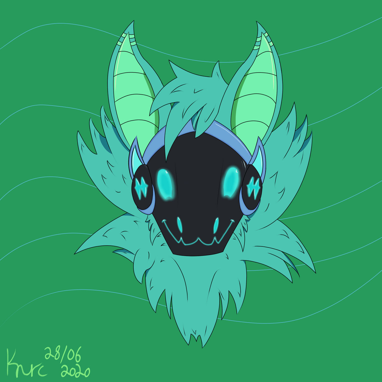 Front perspective Protogen Knrc by Knrcart on DeviantArt