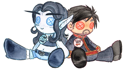 Drys + Nekkrillosh Blackbrook Couple Plushie Comm