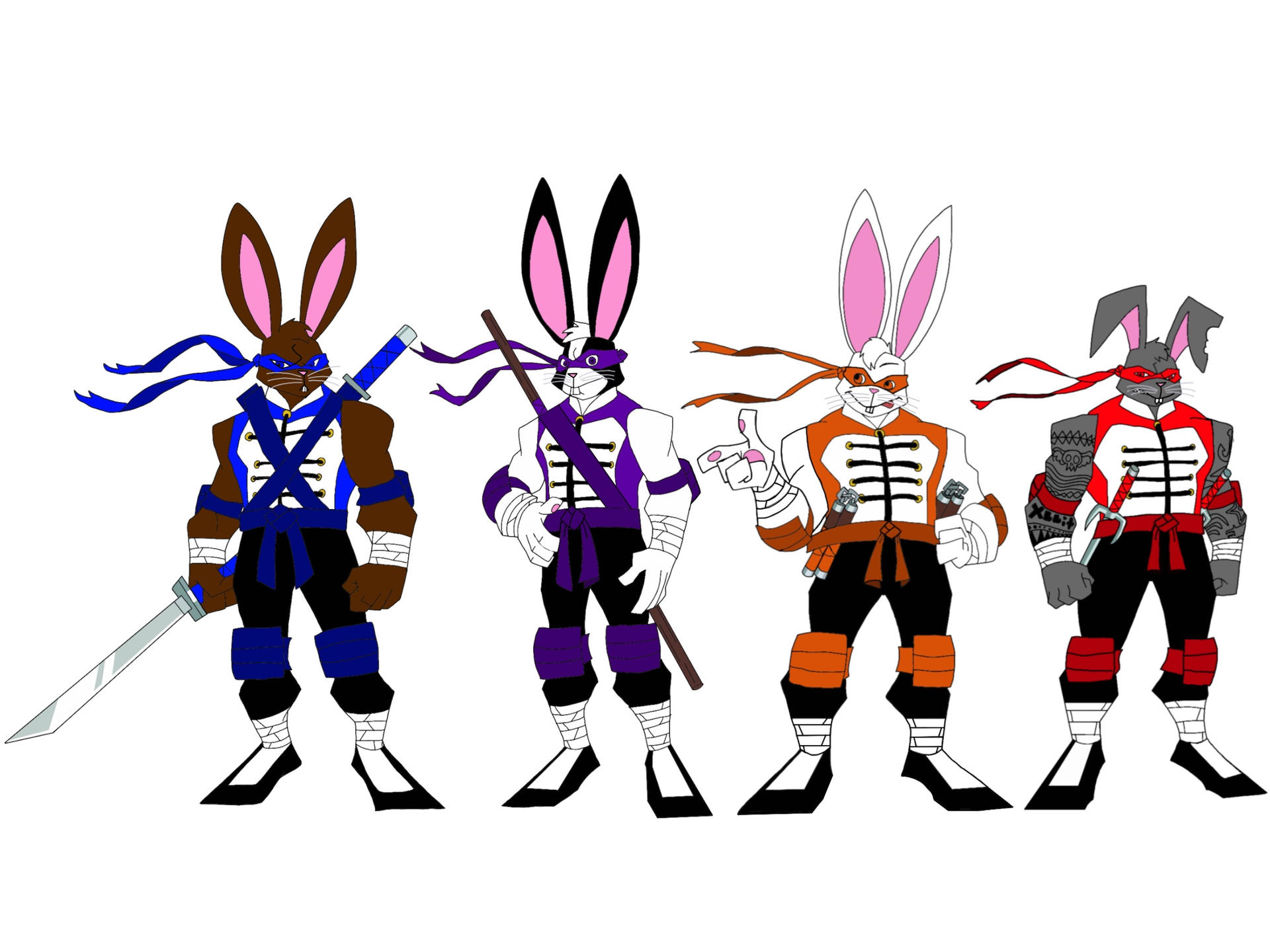 Teenage Mutant Ninja Rabbits by Seninator on DeviantArt