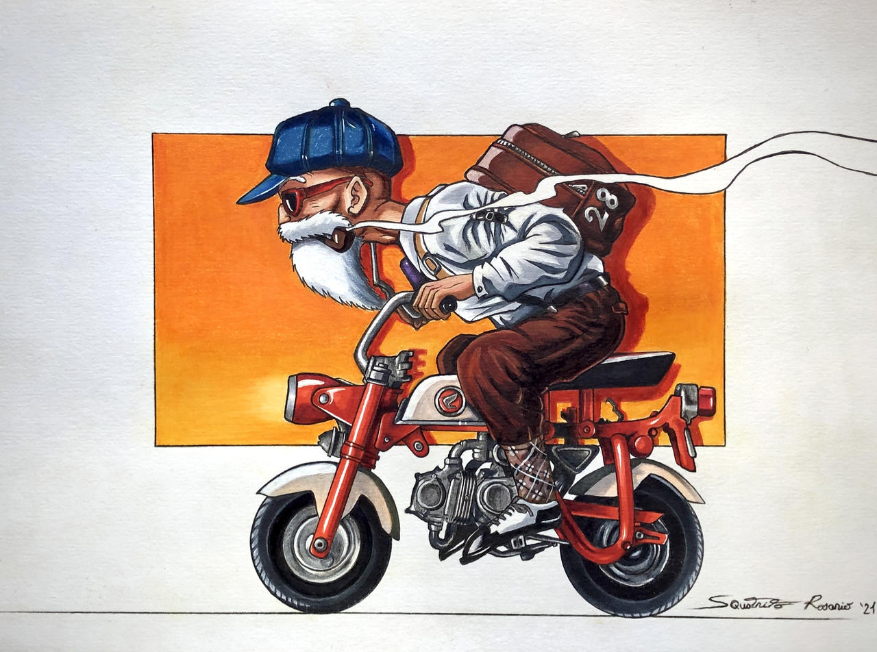 Muten Roshi Colouring In Muten Roshi by SaroS46 on DeviantArt