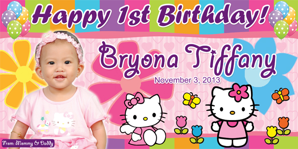Birthday Tarpaulin Hello Kitty Template #2 by paographicstemplates on