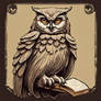Wise old owl dispensing wisdom to his followers