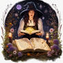 Witch with Spell Book