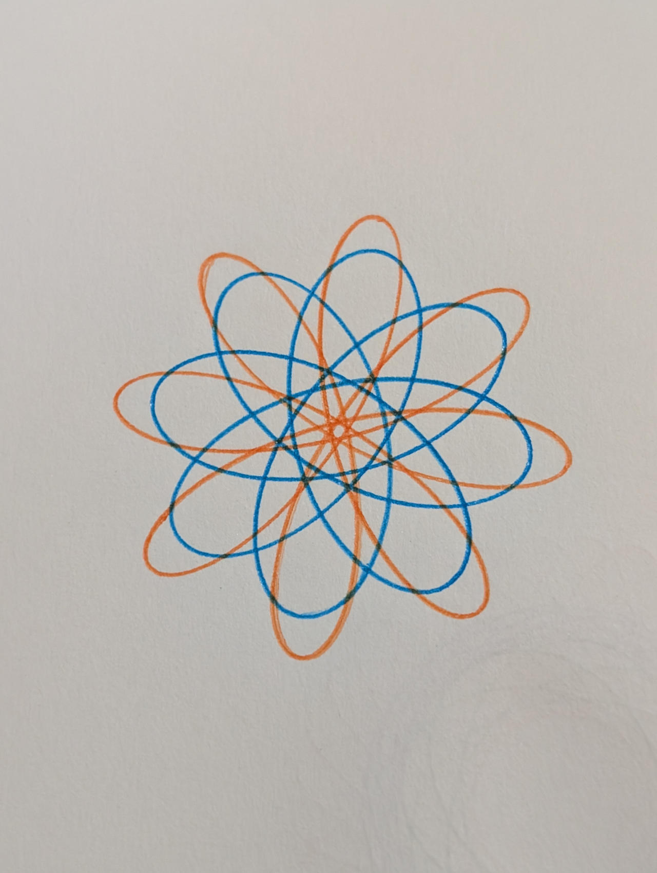 Spiraling Orange and Blue
