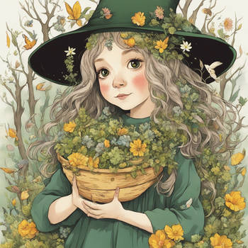 The witch child welcomes spring