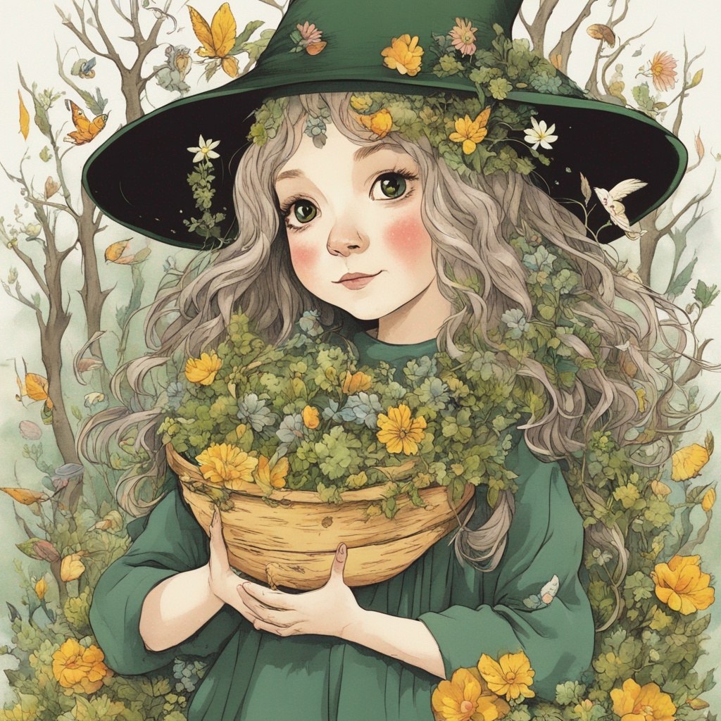 The witch child welcomes spring