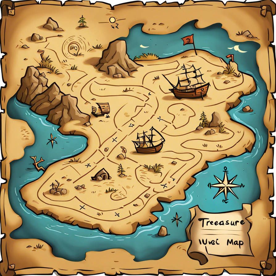 Treasure Rout Map Treasure Map by RoGilbert77 on DeviantArt