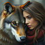 Woman And Wolf